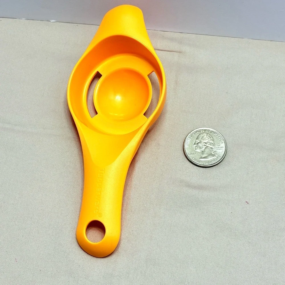 Tupperware Sunny Yellow Egg Separator brand new vintage